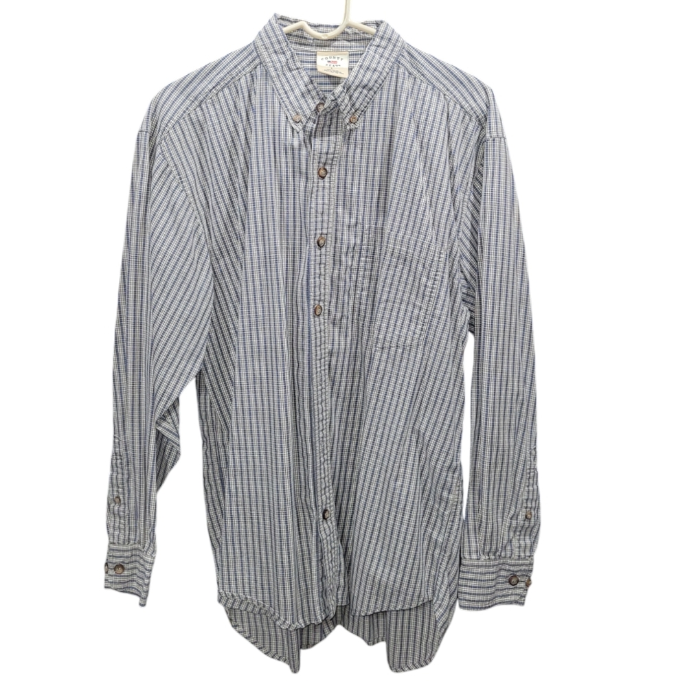 Vintage County Seat checkered long sleeve button-down Size L